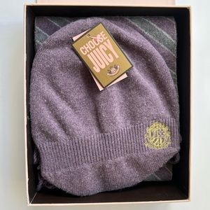 Juicy Couture Hat & Scarf Set Y2K Collegiate